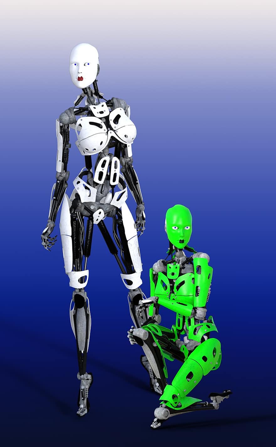 ロボット、サイボーグ、人工的な、バイオニック、知性、自動化された、あい