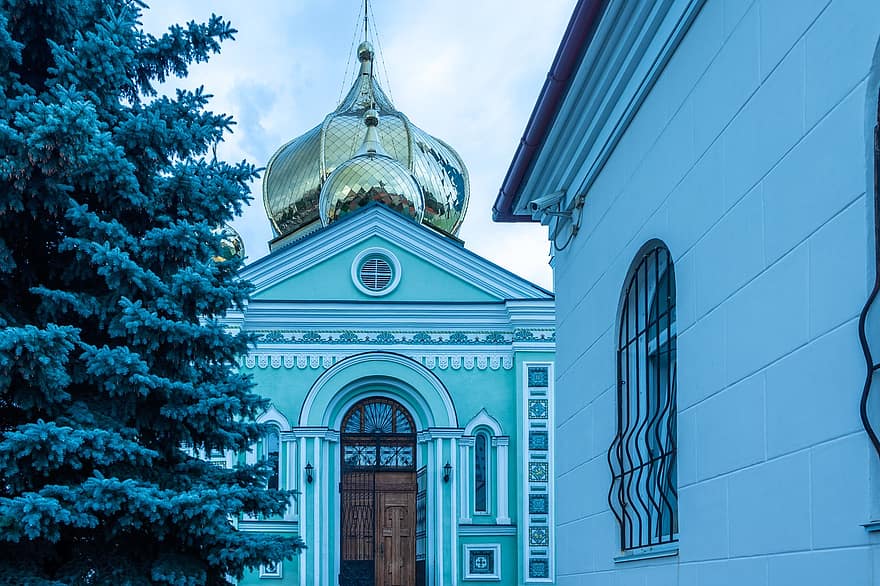 正統、寺院、チェリャビンスク、タウン、歴史的な、伝統的な、シメオン、建造物、建物の外観、礼拝所、霊性