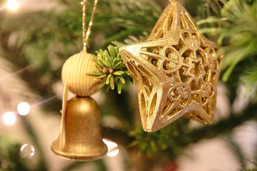 stea, Crăciun, ornament, vacanţă, sezon, decor, copac, celebrare, glob de Craciun, iarnă, Crăciun ornament