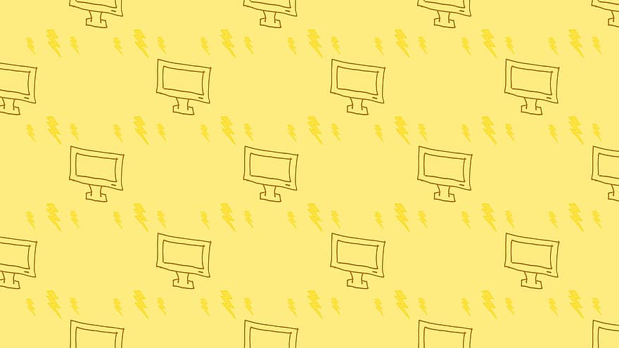 Garabatos de computadora, fondo amarillo, papel tapiz amarillo, gráfico, Telón de fondo de decoración, diseño, Art º, álbum de recortes