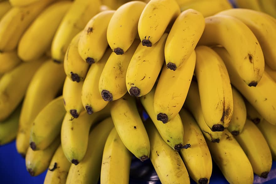 Obst, Banane, organisch, tropisch, Gelb, Lebensmittel, Diät, Vitamin, gesund, vegan, Frische