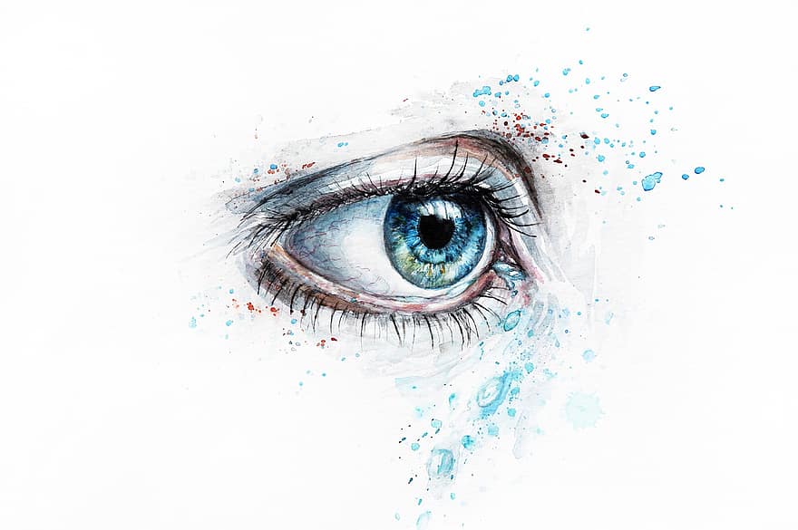 ตา, สีน้ำ, ศิลปะ