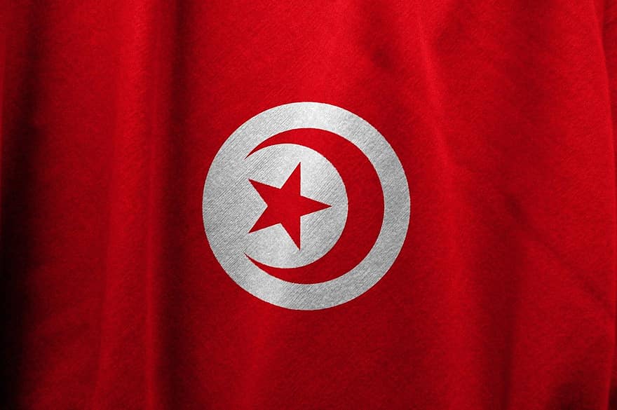 Túnez, bandera, país, nación, nacional, emblema, patriótico