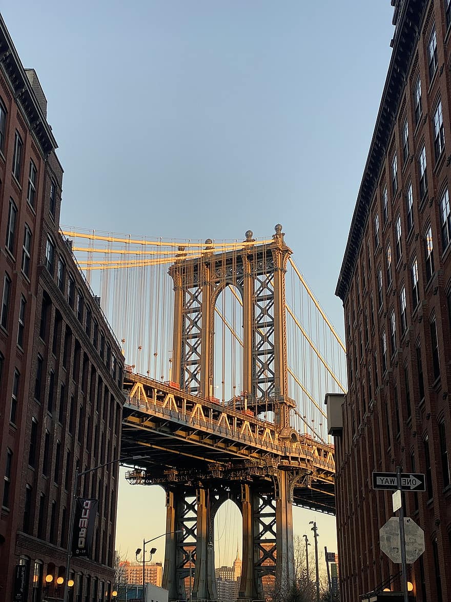 New York, híd, utazás, idegenforgalom, Egyesült Államok, Manhattan, híres hely, építészet, városkép, épített szerkezet, városi élet