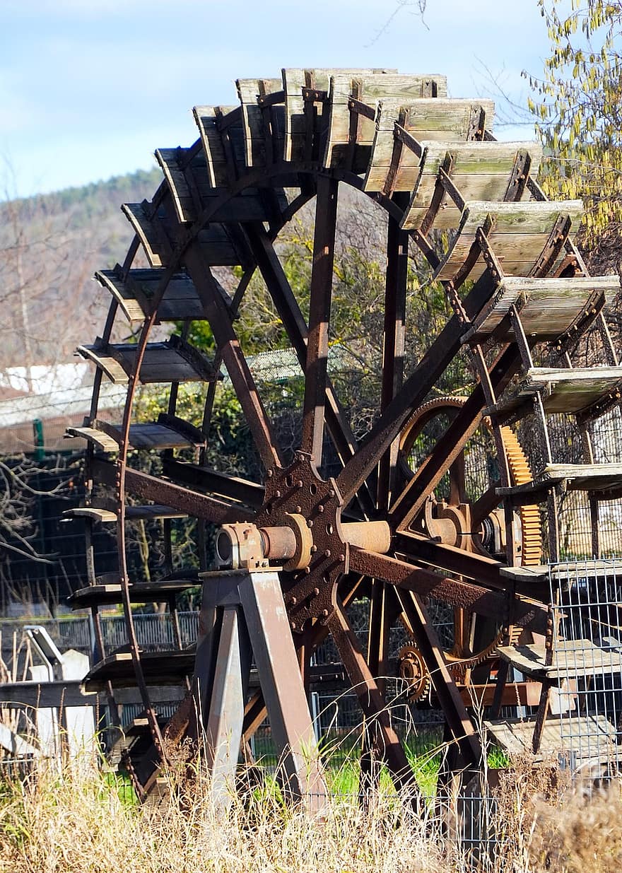 roue à eau, moulin, historique