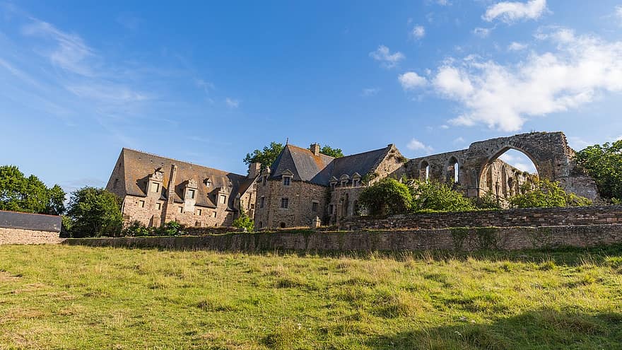 Abdij van Beauport, klooster, gebouw, abdij, Bretagne, Frankrijk, religie, architectuur, historisch, verlaten, geschiedenis