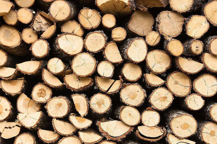 Brænde, brændestablen, logfiler, logning, skovbrug, tømmer, tømmerindustrien, lumberyard, råmateriale, Stak af Skov, stak