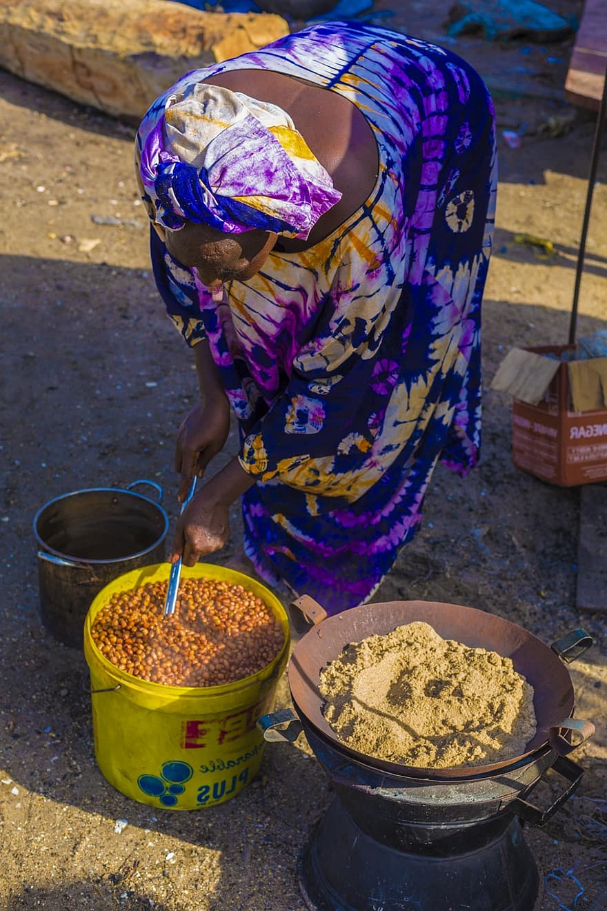 Szenegál, utcai árus, Afrika