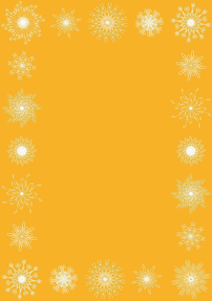 Christmas, Holiday, Xmas, Holly, Snow, Snowflake, Gold, White, Template, Border, Background