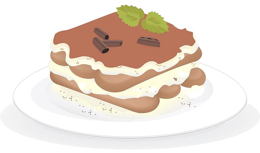 десерт, італійська, вершки, торт, какао