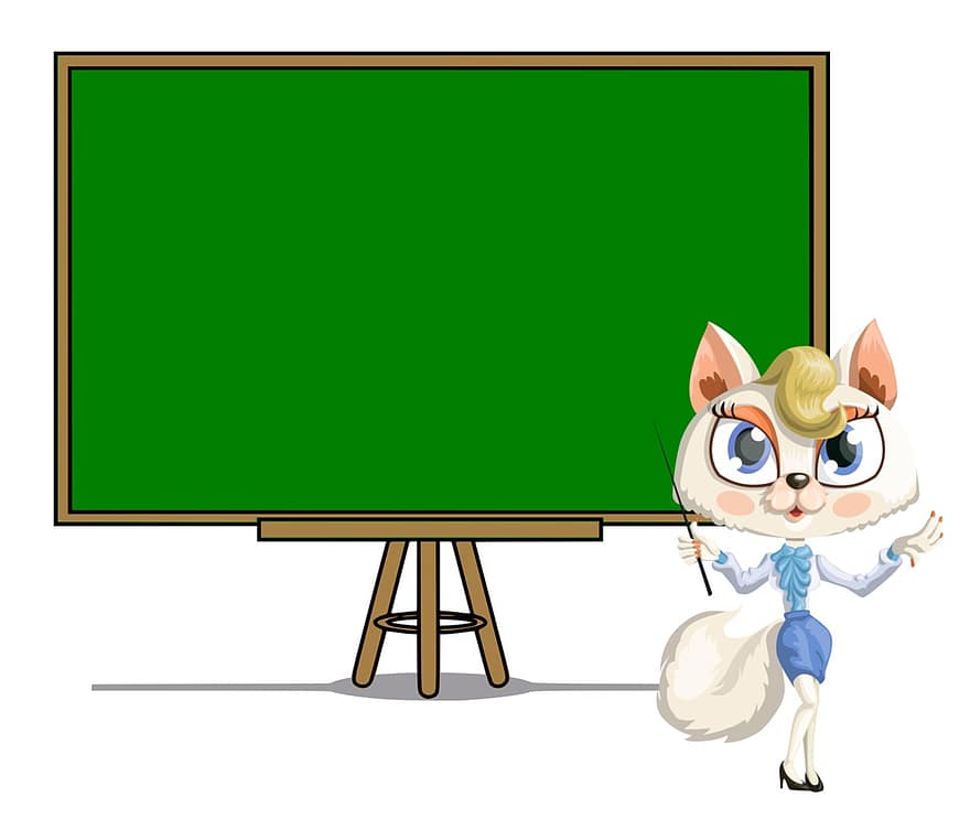 สั่งสอน, ครู, การสอน, แนวคิด, เกี่ยวกับความคิดเห็น, ชั้น, ห้องเรียน, ความสนใจ, แมว, หญิง, สาว