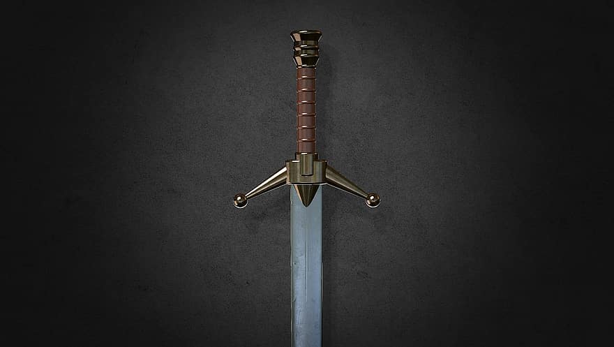剣、武器、中世の、ロイヤルソード