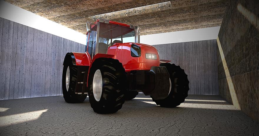 Tractor, Agricultural Machinery, Tug, Agriculture, Vehicle, Landtechnik, Working Machine, Commercial Vehicle, Farm, Bulldog, 3d