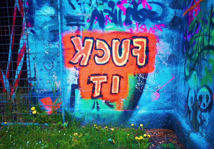 Graffiti, Sprayer, Straßenkunst, unhöflich, Jugendliche