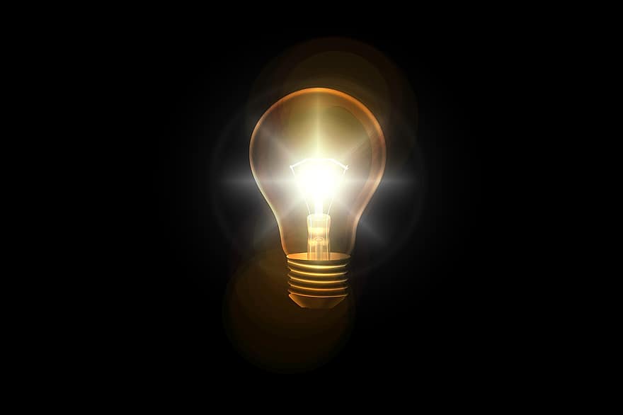 電球、と思う、アイディア、溶液、問題解決、光、シャイニング、光線、考え