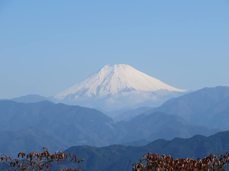 mt fuji, dağ, Japonya, Fuji Dağı, doğa, kar, kış