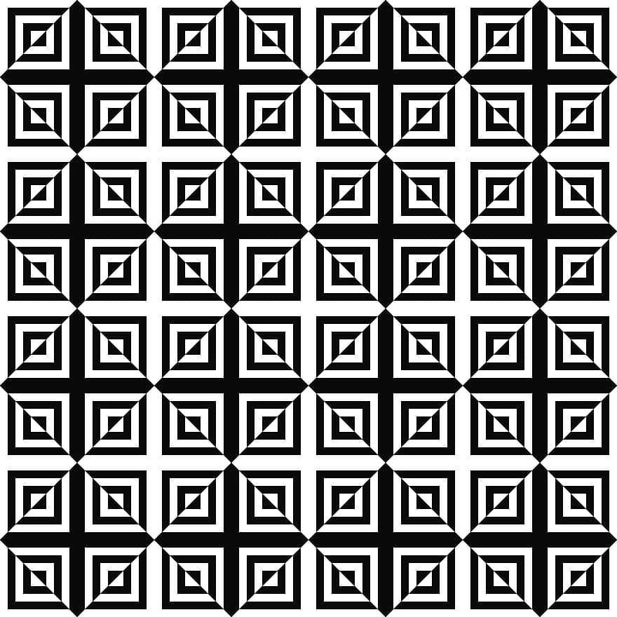 Seamless, Pattern, Background, Geometric, Monochrome, Black, White, Motif, Fabric, Black And White, Geometry