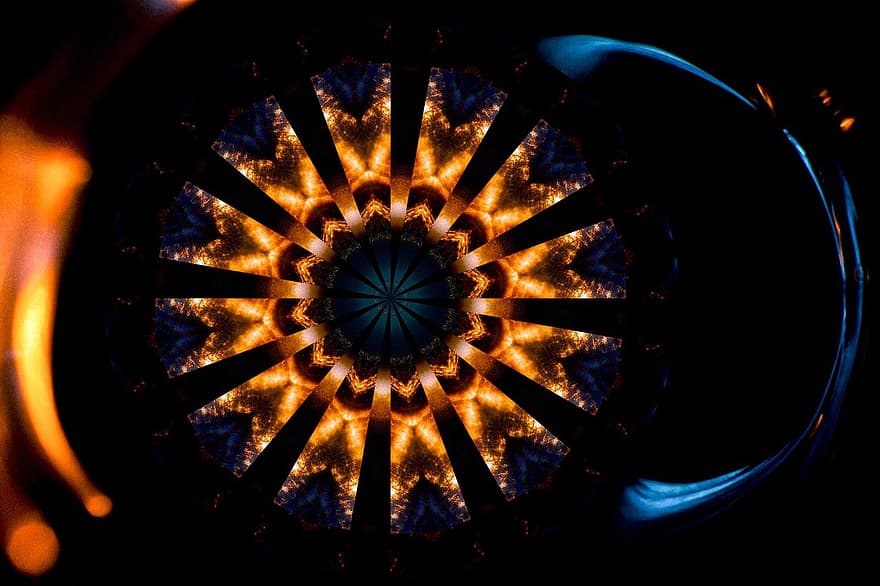 Mandala, Leuchtender Hintergrund, Kaleidoskop, Kunst, Design, abstrakt, Rosette, Kreise, Färben, Dekoration, Hintergründe