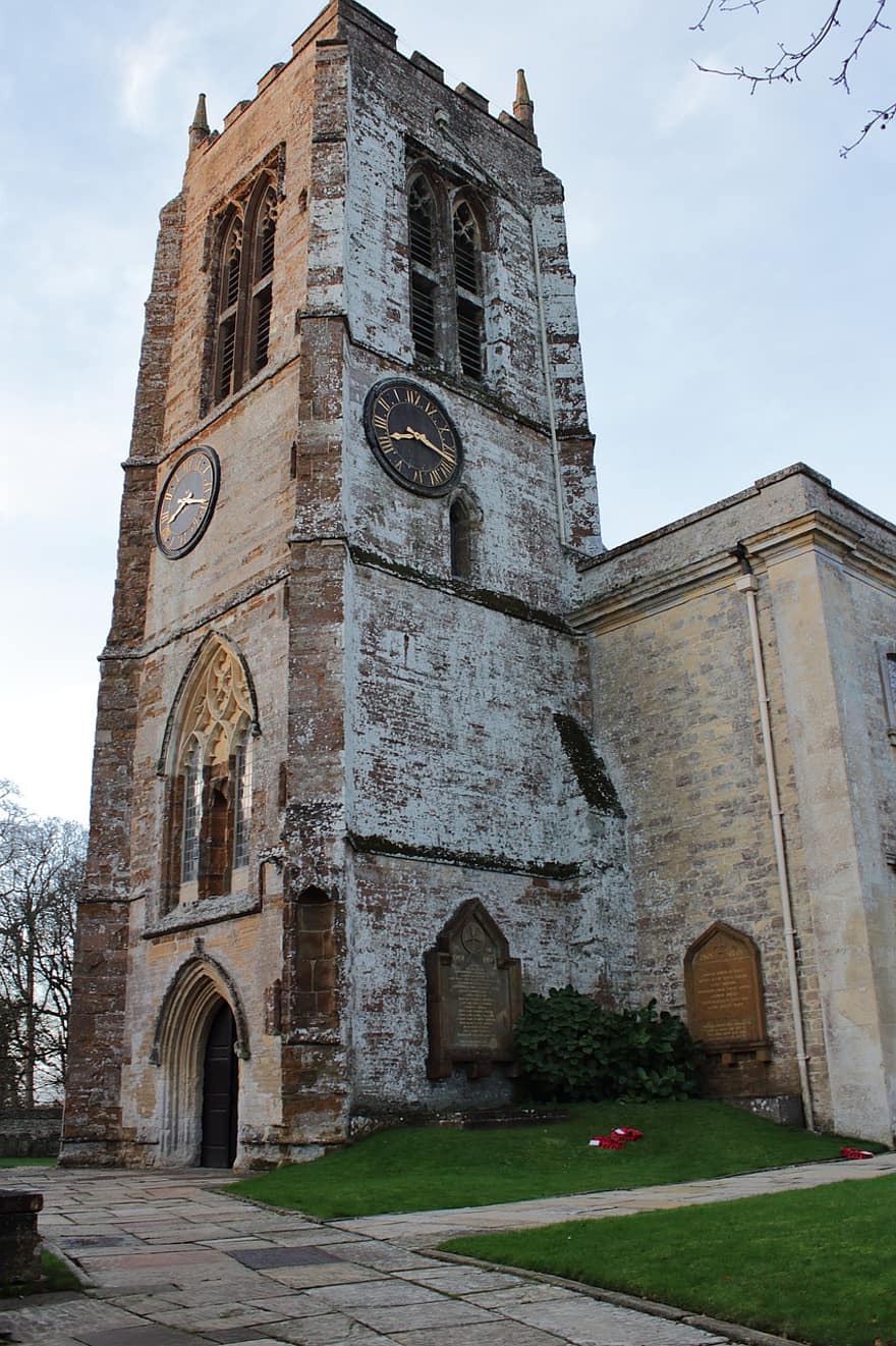 Church, Tower, Old, Clock, Building, Stone Built, Facade, christianity, architecture, religion, famous place