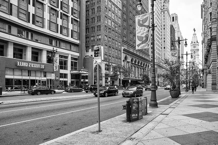 Filadelfia, centro de la ciudad, céntrico, ciudad, edificio, arquitectura, paisaje urbano, históricamente, horizonte, rascacielos, moderno