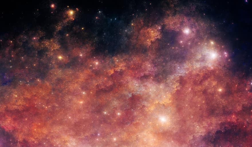 wszechświat, kosmos, mgławica, przestrzeń, science fiction, gwiazdy, galaktyka, droga Mleczna, noc, astronomia, gwiazda