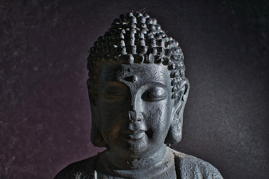 Budda, statua, głowa, budda gautama, kamienny budda, rzeźba, duchowość, religia, buddyzm