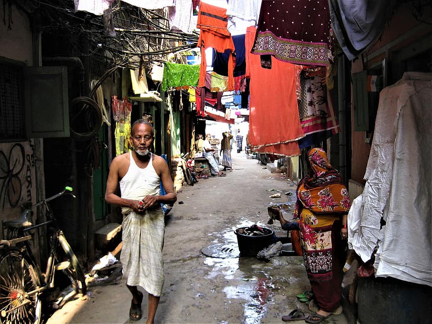 India, jalan, kemiskinan, daerah kumuh, kolkata
