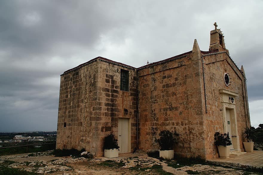 часовня, Мальта, старый, деревня, архитектура, экстерьер здания, религия, христианство, известное место, история, построенная структура