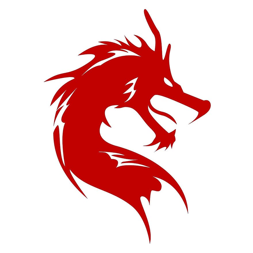 čínský drak, červený drak