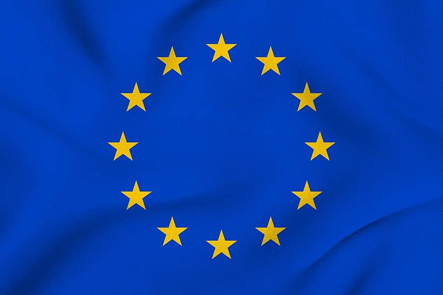 Europa, vlag, EU, Europese, euro, ster, Staten van Amerika, vlaggen, wereld-, Internationale, blauw