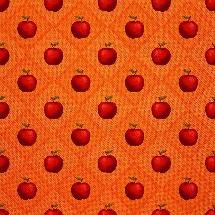плодове, ябълки, ябълка, червена ябълка, рош хашана, храна, квадрат, линии, червен, текстура, оранжев