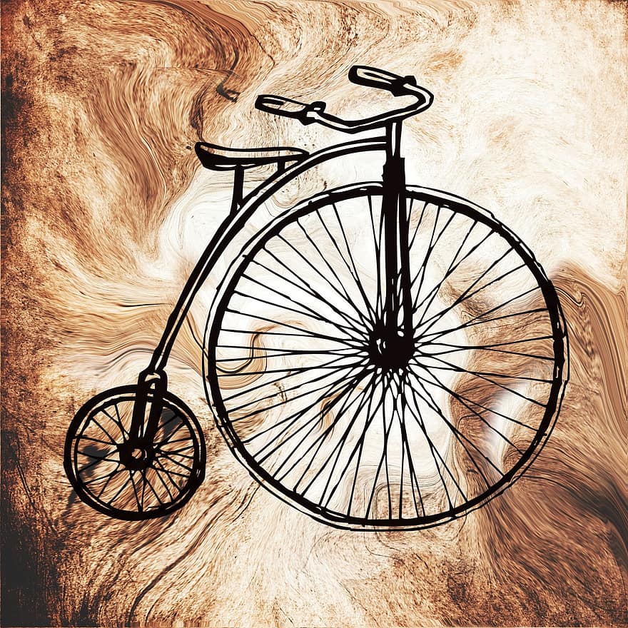 cykel, bakgrund, hjul