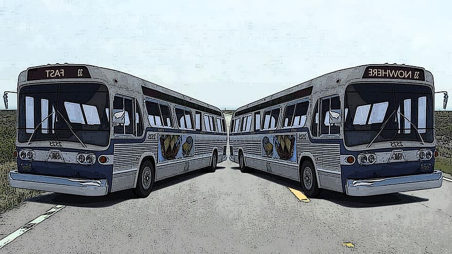 bus, busser, transportmidler, transportere, by-, vej, rejse, rejsende, Trafik, ingen steder, køre