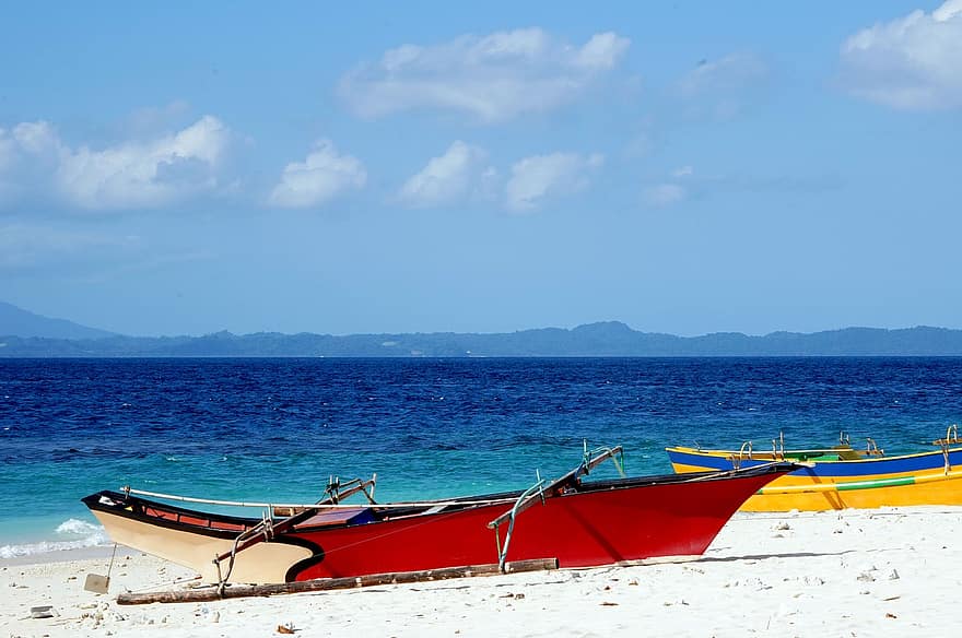 pantai, kapal, pasir, laut, Pantai Lihaga, sulawesi, Sulawesi Utara, samudra, gunung, alam
