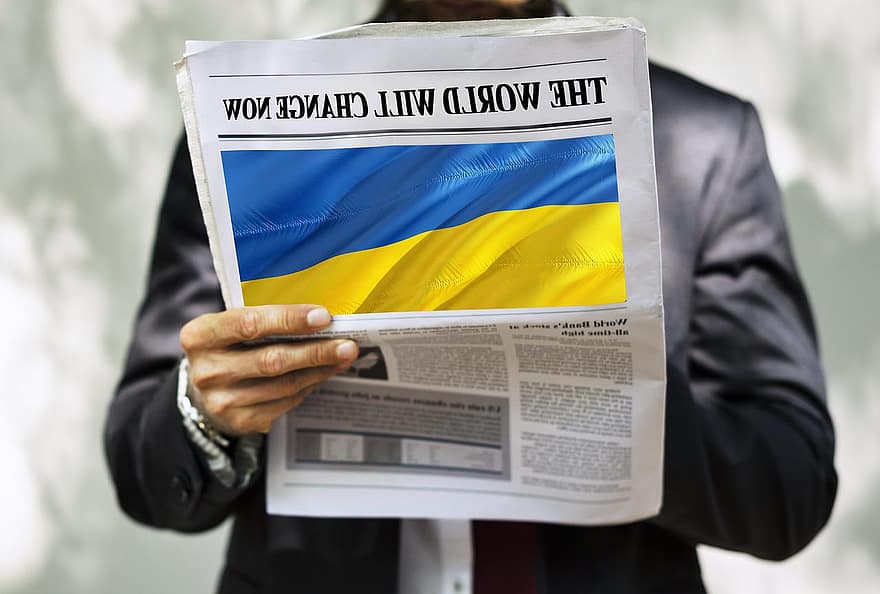 Man, Newspaper, Read, World, Change, War, Ukraine, Coronavirus, Information, Europe, Headline