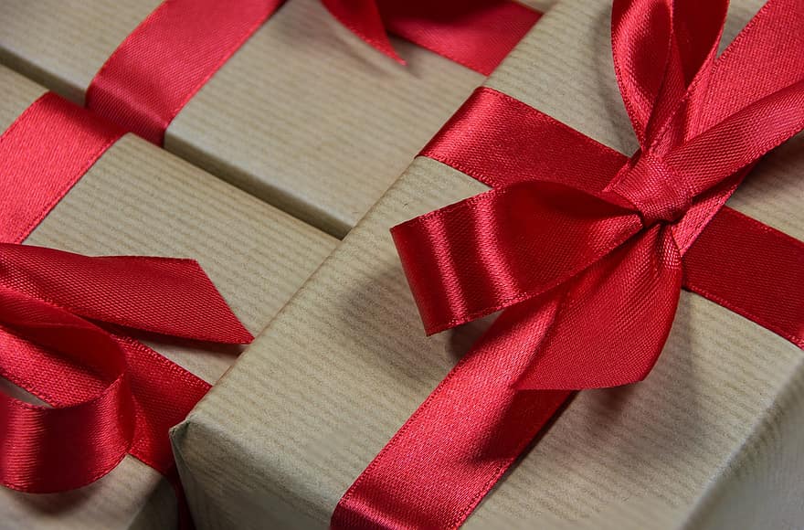 prezenty, pakiet, pudełko na prezent, niespodzianka, faborek, łuk, opakowanie, opakowanie na prezent, urodziny, Boże Narodzenie, rocznica