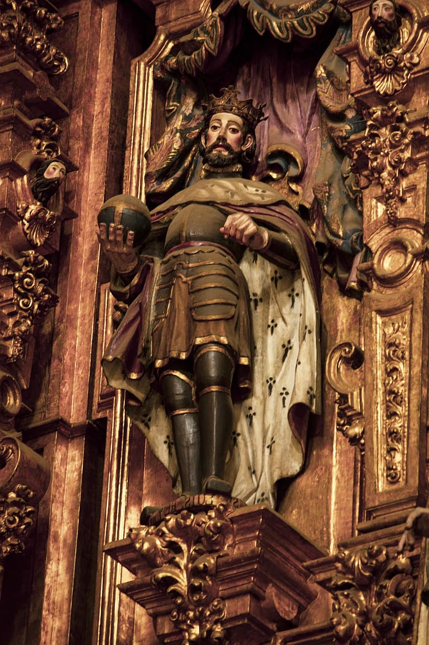 statue, katedral, kirke, Luis Rey, Mexico, religion, kristenheden