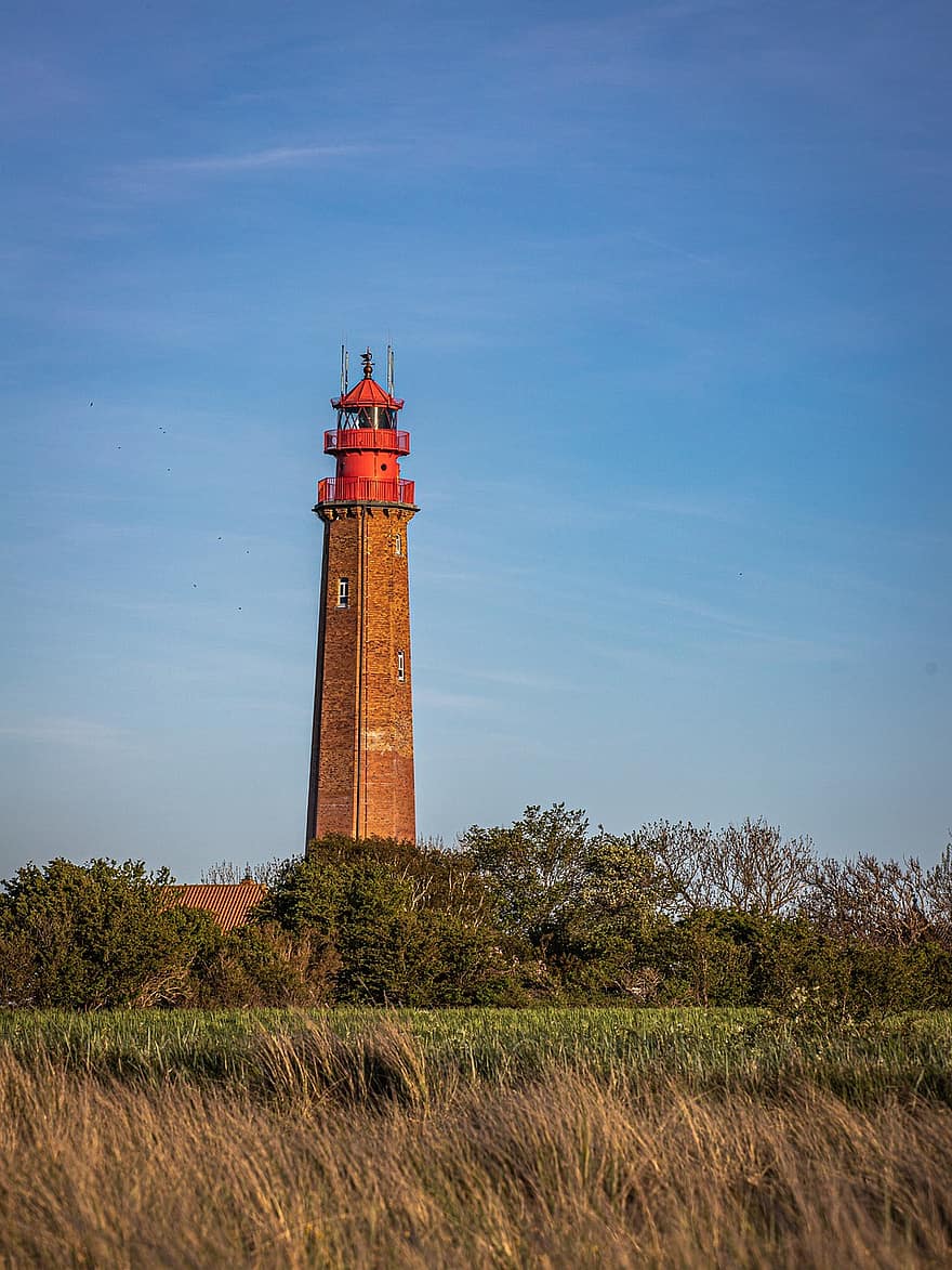 Lighthouse, Tower, Coast, Fehmarn, Baltic Sea, Navigation, blue, coastline, architecture, beacon, summer
