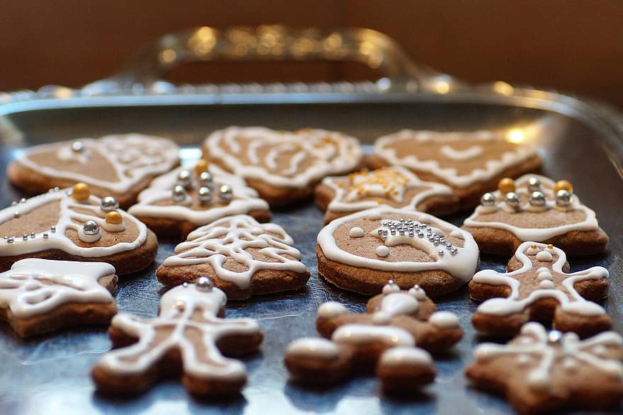 ornamentació, gel, Nadal, galetes de Nadal, el pa de gingebre, pastisseria, pa de gingebre