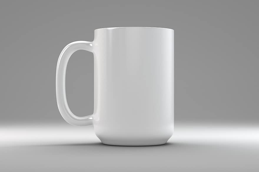 tassa, beure, begudes, ceràmica, maqueta, 3d, tassa de cafè, tassa de ceràmica, render, vista frontal, Vista frontal de la tassa
