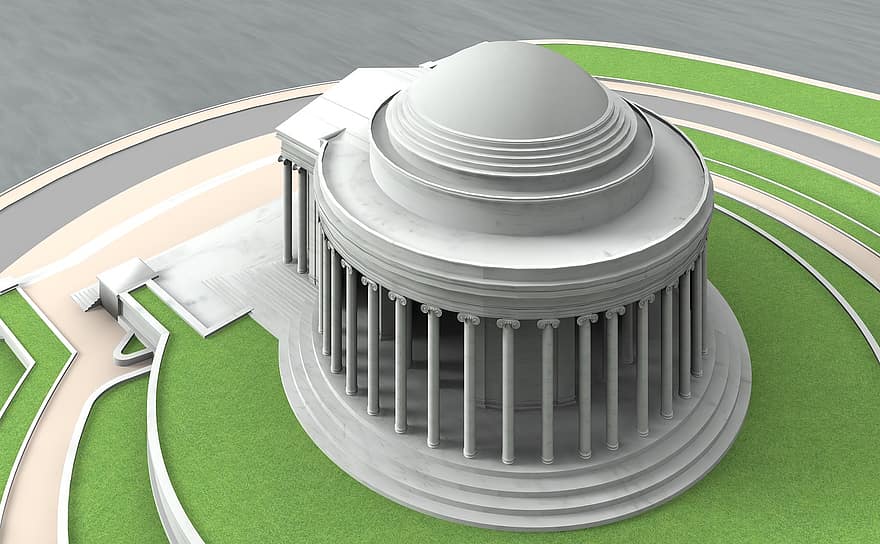 Thomas, Jefferson, Denkmal, Washington, d, c, die Architektur, Gebäude, Kirche, Sehenswürdigkeiten, historisch