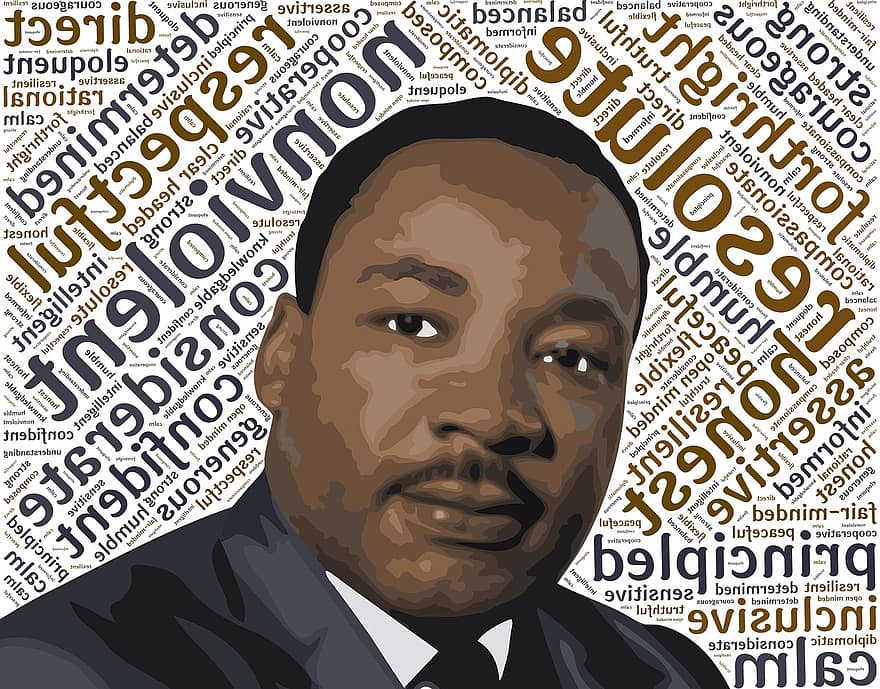 ledelse, kvaliteter, Martin Luther King, leder, vold, modig, ærlig, respekt, medfølende, Prinsipiell, resolutt