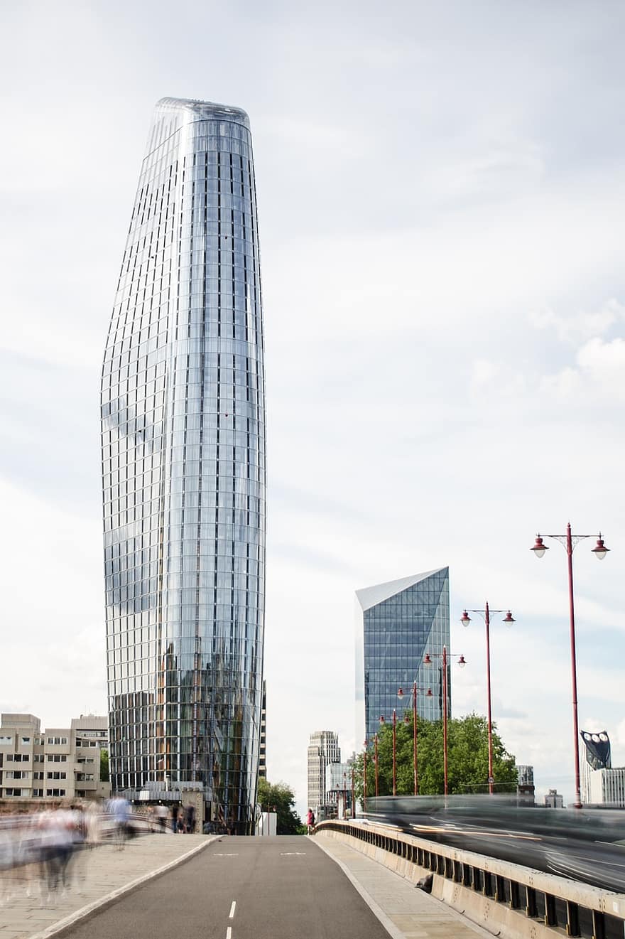 felhőkarcoló, torony, épület, üveg, építészet, város, modern, Anglia, láthatár, városi, London