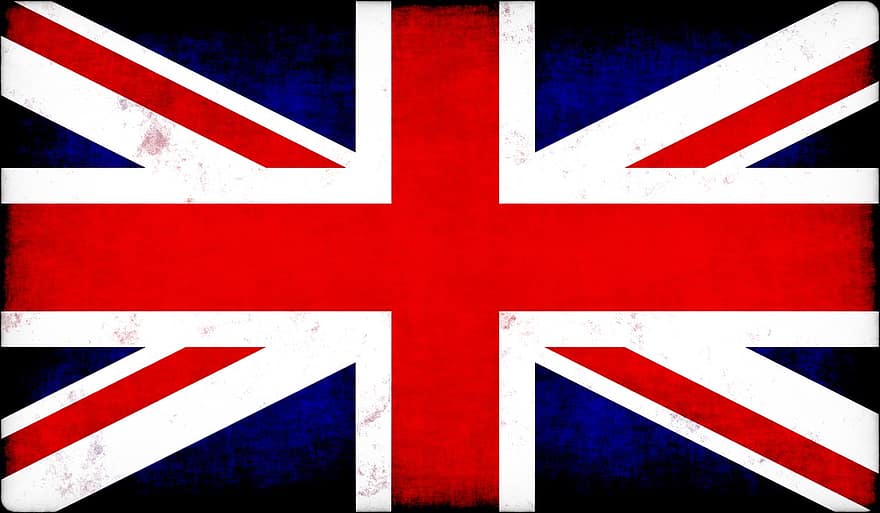جاك الاتحاد ، بريطاني ، العلم ، المملكة المتحدة ، الإنجليزية ، الوطني ، رمز ، الجرونج ، إنكلترا