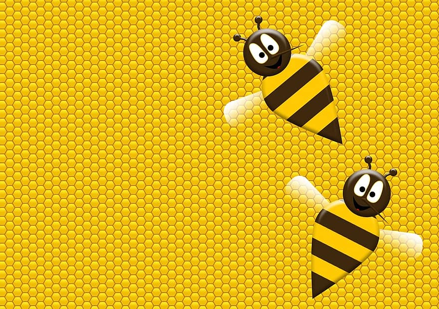 Bie, honning, honningbie, honeycomb, voks, arbeider, industriell, bug, travelt, avstemming, arbeid
