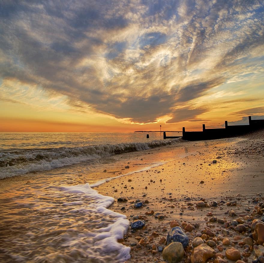 fotografia di spiaggia, costa costiera, viaggio, Alba tramonto, nuvola di cielo, sabbia, luce del sole, mare, all'aperto, sera, costiero