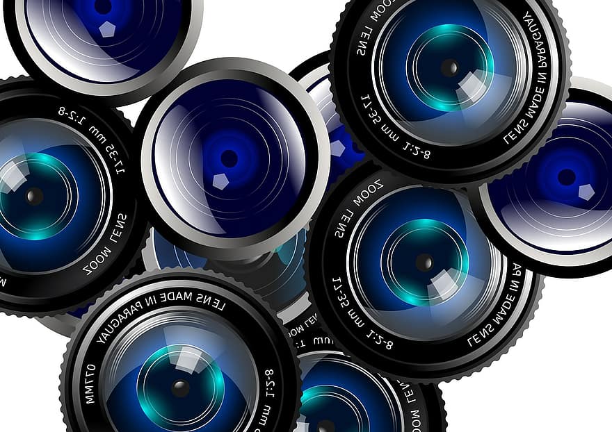 Lens, Photography, Photo, Photograph, Camera, Digital, Recording, Technology, Mirroring, Colorful, Reflexes