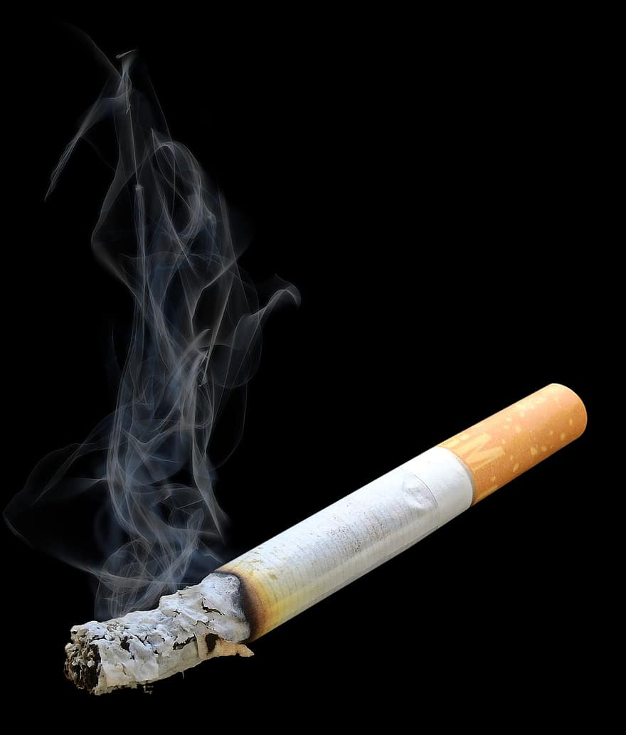 sigaret, roken, rook, as, verslaving