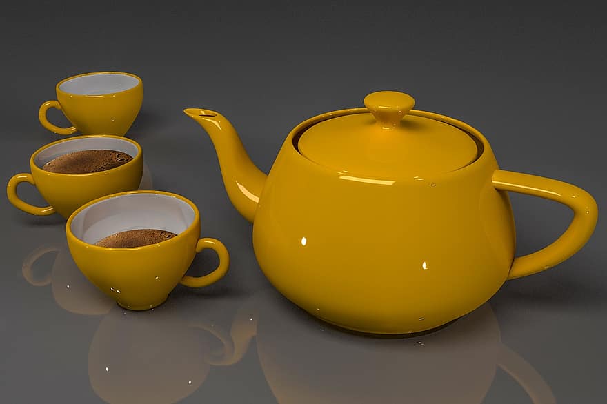 čaj, káva, porcelán, keramický