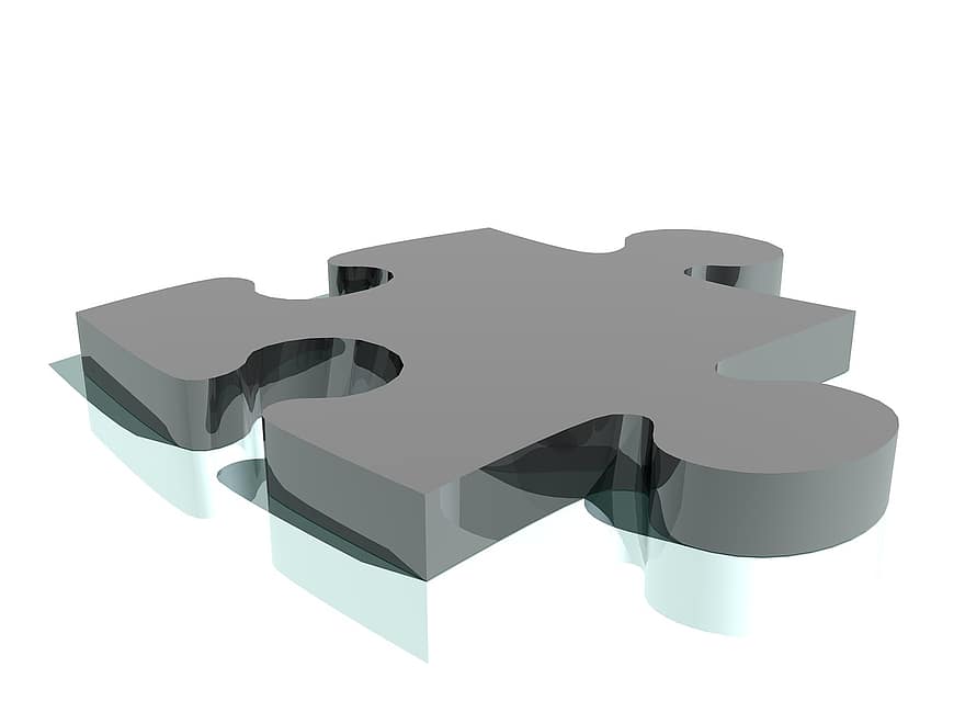 Jigsaw, 3d, puzzle, bucată, face